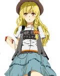  akanasu clothes_writing contemporary digital_media_player hat kirisame_marisa long_hair simple_background solo touhou white_background 