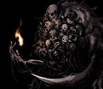  dark_souls fire flame gravelord_nito kmitty no_humans skeleton skull souls_(from_software) 