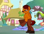  angry boots brown_eyes brown_hair capcom crossover equine facial_hair friendship_is_magic hair horse male mammal mcgreger mike_haggar mustache my_little_pony pony video_games 