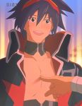  animated animated_gif blush chest clock clockshow fingers kamina lowres male_focus multiple_boys screencap simon tengen_toppa_gurren_lagann third-party_edit yaoi 