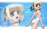  ass blonde_hair green_eyes h2o_footprints_in_the_sand hairband looking_back okuda_atsushi one-piece_swimsuit open_mouth otoha short_hair solo swimsuit wallpaper 