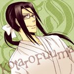  black_hair glasses kotarou_fuuma male_focus nabari_no_ou ponytail solo zero_takahashi 