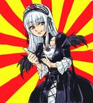  bras_d'honneur futaba_channel lowres macedonian_flag mageres nijiura osakana_(denpa_yun'yun) rozen_maiden solo suigintou sunburst 