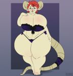  anthro big_breasts breasts clothing curvaceous eyewear female glasses huge_breasts lingerie looking_at_viewer mammal mangoicy mouse panties rodent smile solo standing thick_thighs underwear 