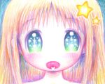  blush face leica open_mouth original powara-chan solo star 
