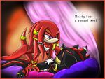  gay hedgehog jewelry knuckles_the_echidna male mammal nude sega shadow sonic_(series) spacefoxy teasing 