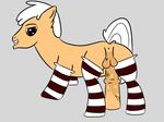  anus balls equine feral horse horsecock looking_back male mammal my_little_pony my_little_pony:_(fim) original_character penis plain_background ponies pony socks solo 