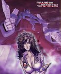  80s autobot bad_id bad_pixiv_id breasts censored energy_gun english large_breasts logo long_hair mecha oldschool pakata-san_jr. ray_gun robot science_fiction solo transformers ultra_magnus weapon 