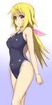  bad_id bad_pixiv_id blonde_hair charlotte_dunois competition_swimsuit highres infinite_stratos long_hair one-piece_swimsuit purple_eyes sweta_(sakerflc) swimsuit 