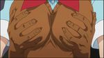  animated animated_gif binbougami_ga! bobby_(binbougami_ga!) breast_grab breast_press breasts grabbing large_breasts ribbon sakura_ichiko 