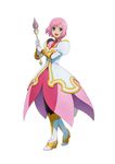  1girl dress estellise_sidos_heurassein female official_art pink_hair project_x_zone simple_background tales_of_(series) tales_of_vesperia 