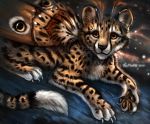  2018 amber_eyes arthropod black_nose cheetah claws digital_media_(artwork) feline feral flashw fur hybrid insect looking_at_viewer mammal moth paws solo spots spotted_fur whiskers 