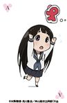  animated animated_gif black_hair blush bug butterfly card chasing chibi chitanda_eru heart hiragana hyouka insect long_hair lowres number outstretched_arms playing_card school_uniform simple_background white_background 