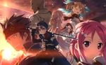  asuna_(sword_art_online) egil kirito klein_(sword_art_online) lisbeth pina silica sword_art_online yuuki_tatsuya 