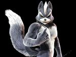  black_background canine hi_res imago3d looking_at_viewer male mammal nintendo nude odonnell plain_background star_fox video_games wolf wolf_o&#039;donnell wolf_o'donnell yellow_eyes 