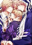  bad_id bad_pixiv_id blonde_hair blue_eyes dual_persona glasses green_eyes kurusu_shou male_focus multiple_boys open_mouth shinomiya_natsuki shinomiya_satsuki uta_no_prince-sama yaoi 