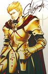  armor bad_id bad_pixiv_id blonde_hair character_name command_spell earrings fate/zero fate_(series) gilgamesh jewelry male_focus namekaho red_eyes solo 