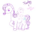  absurd_res cutie_mark english_text equine female feral friendship_is_magic hi_res horn line_art looking_at_viewer mammal my_little_pony plain_background rarity_(mlp) sweetie_belle_(mlp) text unicorn white_background xwickedxwillowsx 