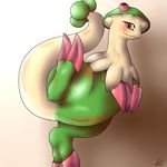  breloom claws female hindpaw inviting looking_at_viewer nintendo paws pok&#233;mon pok&eacute;mon pussy shikaro smile solo toe_claws unknown_artist video_games 