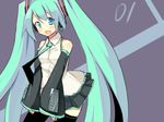 aqua_eyes aqua_hair bad_id bad_pixiv_id detached_sleeves hatsune_miku long_hair looking_at_viewer nahu necktie open_mouth sketch skirt solo twintails very_long_hair vocaloid 