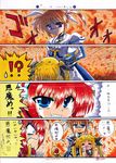  =_= absurdres bandaid bdsm belt blonde_hair blue_eyes blush braid clenched_teeth comic commentary_request constricted_pupils fate_testarossa fingerless_gloves gloves highres kamihara_mizuki long_hair lyrical_nanoha magical_girl mahou_shoujo_lyrical_nanoha mahou_shoujo_lyrical_nanoha_a's marker_(medium) millipen_(medium) multiple_girls nib_pen_(medium) purple_eyes raising_heart red_hair short_hair takamachi_nanoha teeth traditional_media translation_request twin_braids twintails vita white_devil wide-eyed 