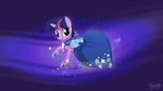  2012 blue_theme clothing dress equine female feral friendship_is_magic hair horn horse looking_at_viewer mammal multi-colored_hair my_little_pony mysticalpha pony purple_eyes saddle solo sparkles stars twilight_sparkle_(mlp) unicorn 