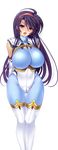  1girl breasts cameltoe hairband kawaraya_a-ta large_breasts purple_hair solo tendou_mika 