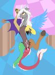  after_sex antler antlers blush crossgender cum cum_in_pussy cum_inside discord_(mlp) draconequus eris female friendship_is_magic fucked_silly hair horn makosushi mayhem_(mlp) my_little_pony pussy red_eyes solo teeth tooth wings 