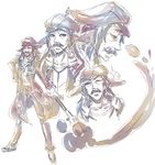  1boy bodysuit diego_velasquez elf elf_ears facial_hair glasses kyoukai_senjou_no_horizon kyoukaisenjou_no_horizon male male_focus mustache mustashe old paintbrush paper pipe pointy_ears rainbow solo 