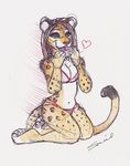  bagel clothed clothing cute feline female food leopard mammal nom shiverz sketch skimpy solo 