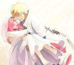  barefoot blonde_hair carry carrying couple dress feet haruno_sakura hokage naruto oba_min pink_hair princess uzumaki_naruto wedding 