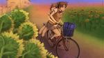  arms_around_waist bad_id bad_pixiv_id bag basket bicycle bicycle_basket black_legwear bonjin brown_eyes brown_hair building closed_eyes field flower flower_field ground_vehicle hirasawa_ui hirasawa_yui house k-on! lamppost landscape loafers looking_away multiple_girls multiple_riders neck_ribbon outdoors path pleated_skirt ponytail power_lines ribbon riding road sakuragaoka_high_school_uniform school_bag school_uniform shoes short_hair short_sleeves siblings sidesaddle sisters skirt smile socks sunflower sweater_vest white_legwear 