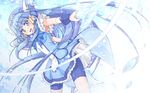  :d aoki_reika bike_shorts blue blue_eyes blue_hair blue_skirt crystal_sword cure_beauty dress hair_tubes highres holding ice long_hair looking_at_viewer magical_girl open_mouth outstretched_arm precure shinohara_shinome skirt smile smile_precure! solo sword tiara weapon wrist_cuffs 