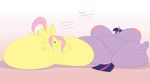  anthrofied big_breasts breasts chubby cutie_mark duo equine female fluttershy_(mlp) friendship_is_magic horn huge_breasts hyper hyper_breasts mammal morbidly_obese my_little_pony nipples overweight pegasus pussy revadiehard twilight_sparkle_(mlp) unicorn wings 
