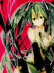  bad_id bad_pixiv_id detached_sleeves green_hair hatsune_miku headset long_hair necktie skirt solo twintails very_long_hair vocaloid yuita_ro 