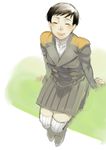  atlus black_hair digital_devil_saga female semaji sera seraphita_angel shin_megami_tensei short_hair solo thighhighs 