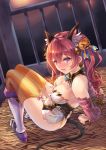  animal_ears bondage halloween heels makirin sennen_sensou_aigis stockings tagme tail thighhighs 