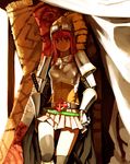  armor armored_dress belt celtic_cross cross goggles greek_cross hand_on_hip lord_knight ragnarok_online red_eyes red_hair rug shade sheath sheathed shihou skirt smile solo sword thighhighs weapon 