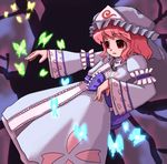  bangs bug butterfly hat hirosato insect saigyouji_yuyuko solo touhou 