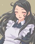  black_hair blush closed_eyes copyright_request lowres maid shimano_natsume smile solo 