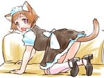  all_fours animal_ears cat_ears maid original solo tail ueyama_michirou 