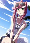  green_eyes izumi_mahiru pink_hair r-hinagiku r.u.r.u.r solo sunglasses thighhighs 