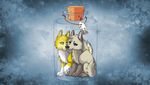  bottle canine female goldi male mammal silvergrin smile wolf 