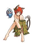  animal_ears ankle_lace-up bad_id bad_pixiv_id bare_legs bare_shoulders barefoot blush bow braid cat_ears cat_tail cross-laced_footwear feet full_body hair_bow kaenbyou_rin looking_at_viewer multiple_tails nekomata no_pants object_on_head off_shoulder panties panties_on_head panties_removed partially_undressed red_eyes red_hair seductive_smile shibasaki_shouji short_hair simple_background sitting smile solo steam striped striped_panties tail touhou twin_braids underwear whiskers white_background 
