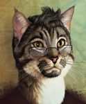  eyewear facial_hair feline glasses goatee hair kannos male mammal portrait realistic solo 