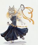  dress ear_piercing feline female heather_bruton lynx mammal musical_instrument piercing plain_background solo tambourine white_background 