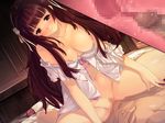  alice_soft bed black_hair blush bottomless breasts censored min-naraken oyako_rankan sex 