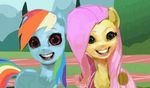  creepy cutie_mark edit empty_smile equine female feral fluttershy_(mlp) friendship_is_magic hair horse looking_at_viewer mammal my_little_pony nightmare_fuel pegasus pointblankfluffpistol pony rainbow_dash_(mlp) smile what where_is_your_god_now wings 