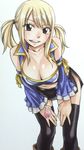  blonde_hair breasts brown_eyes cleavage fairy_tail lucy_heartfilia mashima_hiro twintails 