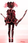  bow_(weapon) dress kaname_madoka kazeco magical_girl mahou_shoujo_madoka_magica neon_trim parody solo tron tron:_legacy twintails visor weapon 